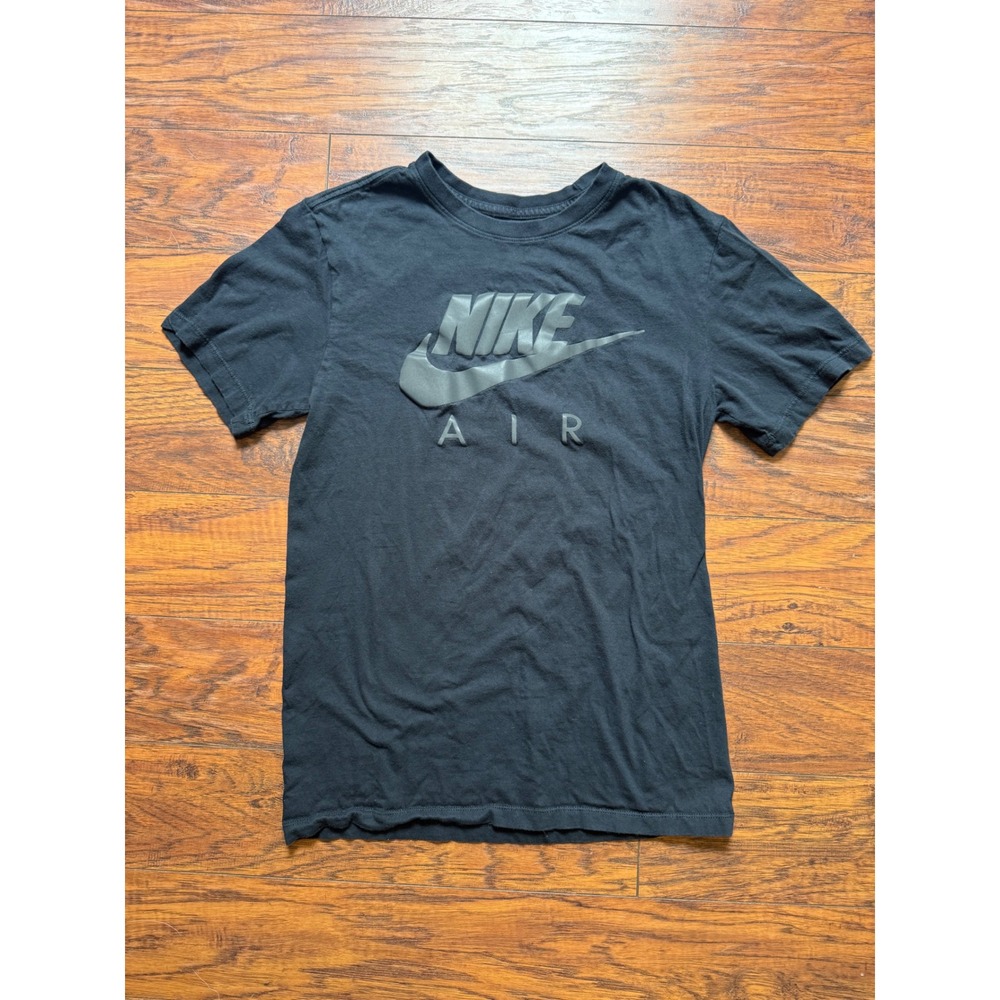 Nike Air Mens Short Sleeve Graphic T-Shirt Black Grey Logo Small